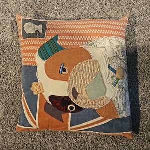 Anthropologie Carola Van Dyke bulldog Pillow
